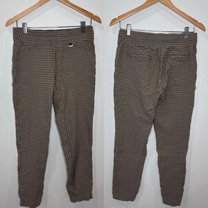 Ann Klein Brown Plaid Pull On Women’s Pants